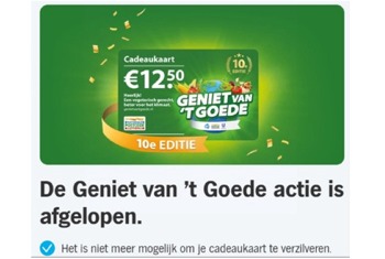 Actie afgelopen